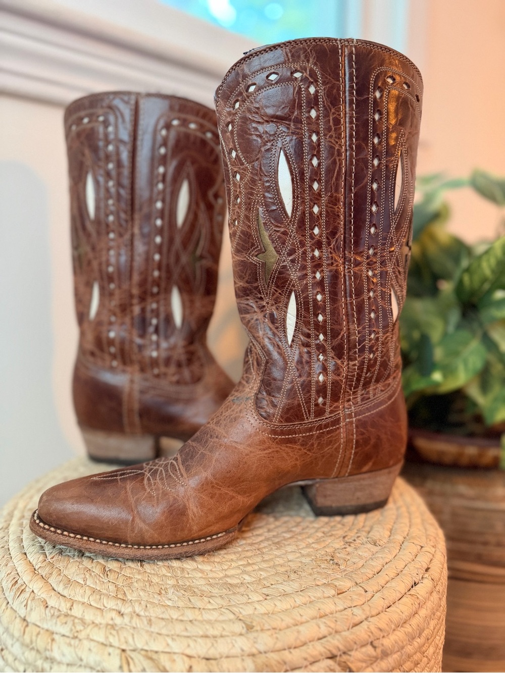 Ariat Brown Starling Leather Western Boots 7B